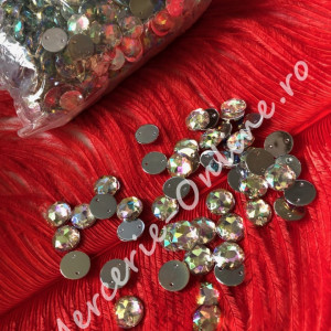 Pietre de cusut acrylic cu aspect gen Swarovski, Crystal AB, mai multe marimi disponibile (200-2000bucati/pachet) Cod:1080 - Img 5