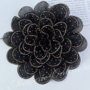 Aplicatie floare 3D cu Strasuri, cca 15cm, (la bucata) Cod:3436 - Img 3