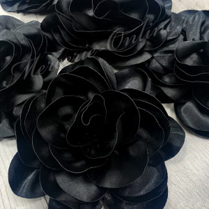 Aplicatie floare 3D Satin, cca 18cm, (la bucata) Cod:0432 - Img 4