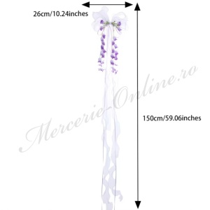 Aplicatie Funda cu flori, cca 26x150cm , (2bucati/set) Cod:4142 - Img 3