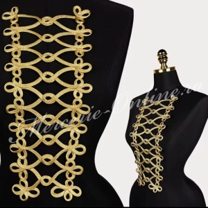 Aplicatie lurex, cca 41x14cm, (la bucata) Cod:3896