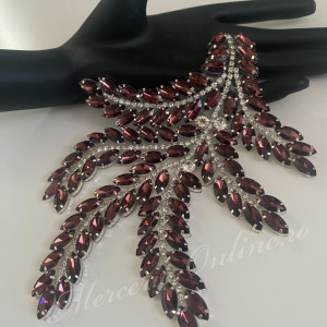 Aplicatie Termoadeziva cu Cristale, Grena, 14x18.5cm (la bucata) Cod:3046