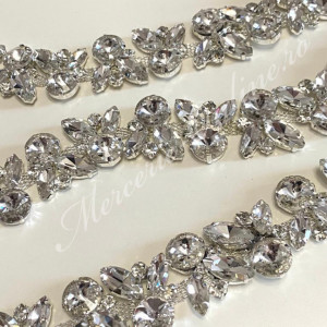 Banda Decorativa cu Cristale, Crystal, 3cm (la metru) Cod:2321 - Img 3