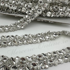Banda Termoadeziva cu Cristale, Crystal, 2.5cm (la metru) Cod:3615 - Img 2