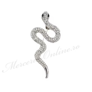 Brosa Sarpe cu Strasuri, 6x2.6cm (la bucata) Cod:3486 - Img 2