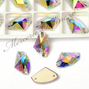 Cristale de cusut sticla, Crystal AB, 9x14mm (6bucati/pachet) Cod:2632