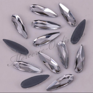 Cristale de Lipit forma Raindrop, 4x14mm, (20bucati/pachet) Cod:2477 - Img 2