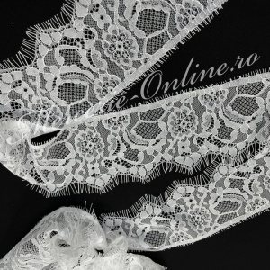 Dantela fina Chantilly, cca 8.5cm (la bucata) Cod:4007 - Img 3