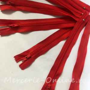 Fermoare Spiralate, Rosu, Nedetasabile, Autoblocante, spira 3mm, lungime 20 cm (100bucati/punga) Cod:0856