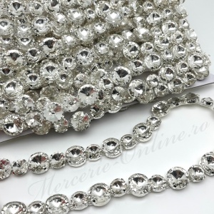 Lant decorativ cu strasuri, 1.5cm (la metru) Cod:3680 - Img 2