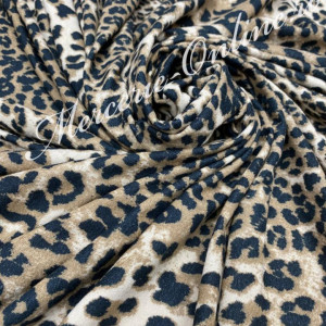 Material textil Bumbac cu Lycra Imprimat Animal Print, 1.60m (la metru) Cod:1539