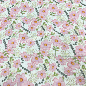 Material textil Voal Creponat cu Flori, 1.50m (la metru) Cod:2170 - Img 2