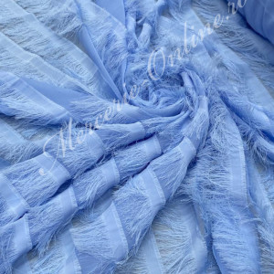 Material textil Voal Cu Franjuri, 1.50m (la metru) Cod:1650