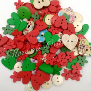 Nasturi Lemn Mix Forme, (50bucati/pachet) Cod:3458