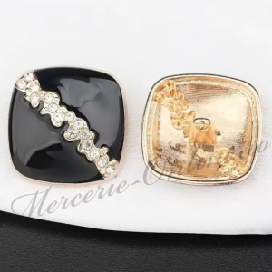 Nasturi Metalici cu Strasuri, 23mm, (5bucati/set) Cod:3709