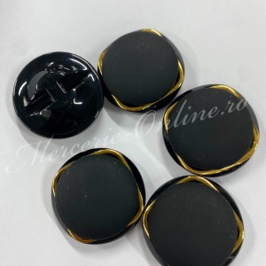 Nasturi Plastic, 30mm, Negru (la bucata) Cod:3184