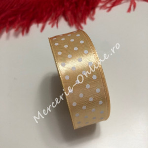 Panglica satin cu buline, latime 2.5cm, (23metri/rola) Cod:1244 - Img 4