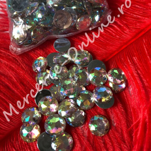 Pietre de cusut acrylic cu aspect gen Swarovski, Crystal AB, mai multe marimi disponibile (200-2000bucati/pachet) Cod:1080 - Img 6