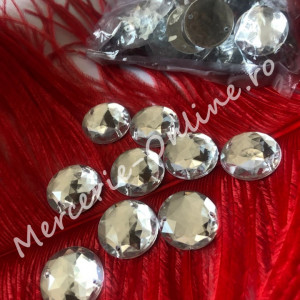 Pietre de cusut acrylic cu aspect gen Swarovski, Crystal, mai multe marimi disponibile (100-2000bucati/pachet) Cod:1081 - Img 8