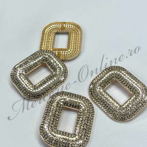 Accesorii Metalice pentru haine tip catarame, cca 5.3x4.5cm (la bucata) Cod:4204 - Img 2
