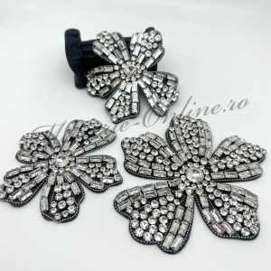 Aplicatie Floare cu Strasuri, 7cm/11cm/14cm (la bucata) Cod:3500