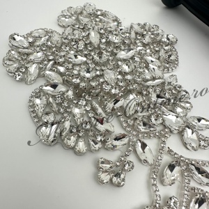 Aplicatie Termoadeziva cu Cristale, Crystal, 13x24cm (la bucata) Cod:3516 - Img 2