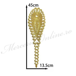 Aplicatie termoadeziva lurex, cca 45x13.5cm, (la bucata) Cod:3630