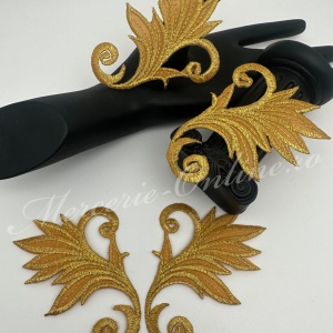 Aplicatie termoadeziva lurex, cca 9.5x7cm, (la pereche) Cod:3340