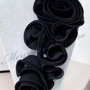 Aplicatie voal tip floare 3D, cca 13x30cm, (la bucata) Cod:3422