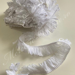 Banda pasmanterie tulle si satin, cca 4cm (9metri/rola) Cod:2107 - Img 3