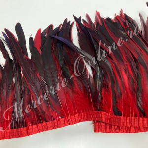 Banda pene cocos lungi, Degrade Rosu/Negru, (la metru) Cod:2211