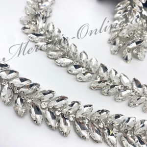 Banda Termoadeziva cu Cristale, Crystal, 2.5cm (la metru) Cod:3346