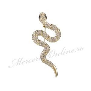 Brosa Sarpe cu Strasuri, 6x2.6cm (la bucata) Cod:3486 - Img 3