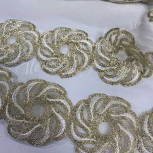 Dantela Brodata cu lurex, cca 7.5cm (la metru) Cod:0827 - Img 2