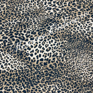Material textil Bumbac cu Lycra Imprimat Animal Print, 1.60m (la metru) Cod:1539 - Img 2