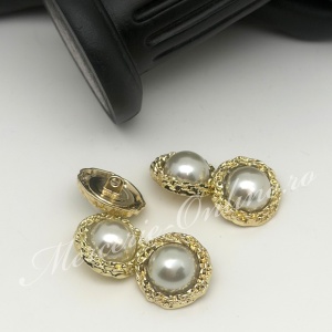 Nasturi Metalici cu Perle, 23mm (5bucati/set) Cod:3737 - Img 3