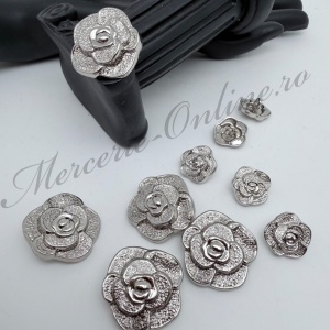 Nasturi Metalici Floare, 14mm/24mm, (5bucati/set) Cod:4036