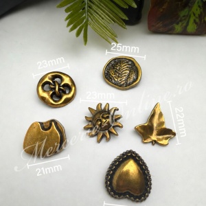 Nasturi Metalici Retro, Mix (6bucati/set) Cod:4144
