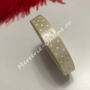 Panglica satin cu buline, latime 1.2cm, (23metri/rola) Cod:1243 - Img 2