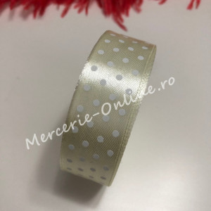 Panglica satin cu buline, latime 2.5cm, (23metri/rola) Cod:1244 - Img 5