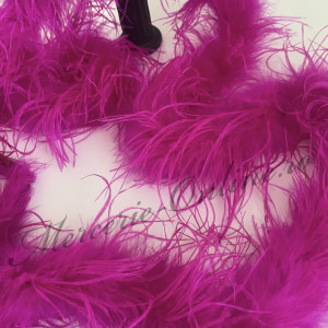 Sal din pene de strut, Fucsia (2yards/pachet) Cod:3031 - Img 2