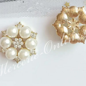 Aplicatie cusut perle si strasuri, 25mm (2bucati/pachet) Cod:2652