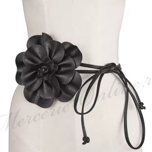 Aplicatie Floare 3D Piele, cca 15.5cm, (la bucata) Cod:3697