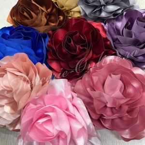 Aplicatie floare 3D Satin, cca 20cm, (la bucata) Cod:3553