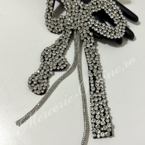 Aplicatie Funda cu cristale, cca 14x26cm , (la bucata) Cod:2695
