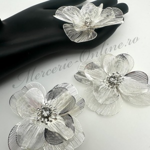 Aplicatie metalica floare, 6cm (la bucata) Cod:3649 - Img 2
