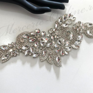 Aplicatie Termoadeziva cu Cristale, Crystal, 10.5x22.5cm (la bucata) Cod:2579 - Img 2