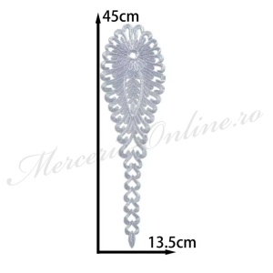 Aplicatie termoadeziva lurex, cca 45x13.5cm, (la bucata) Cod:3631