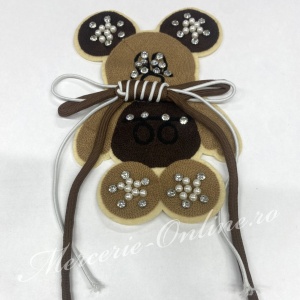 Aplicatie Textila Urs, cca 20x13cm, (la bucata) Cod:3351