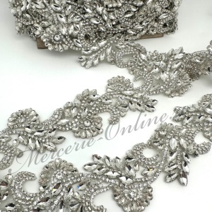 Banda Termoadeziva cu Cristale, Crystal, 6.5cm (la metru) Cod:3347